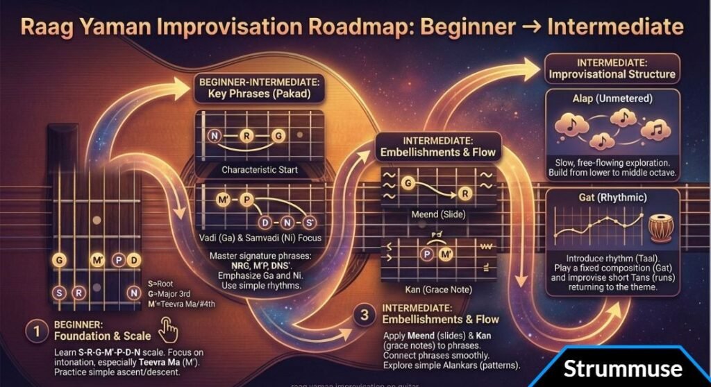 raag yaman improvisation on guitar