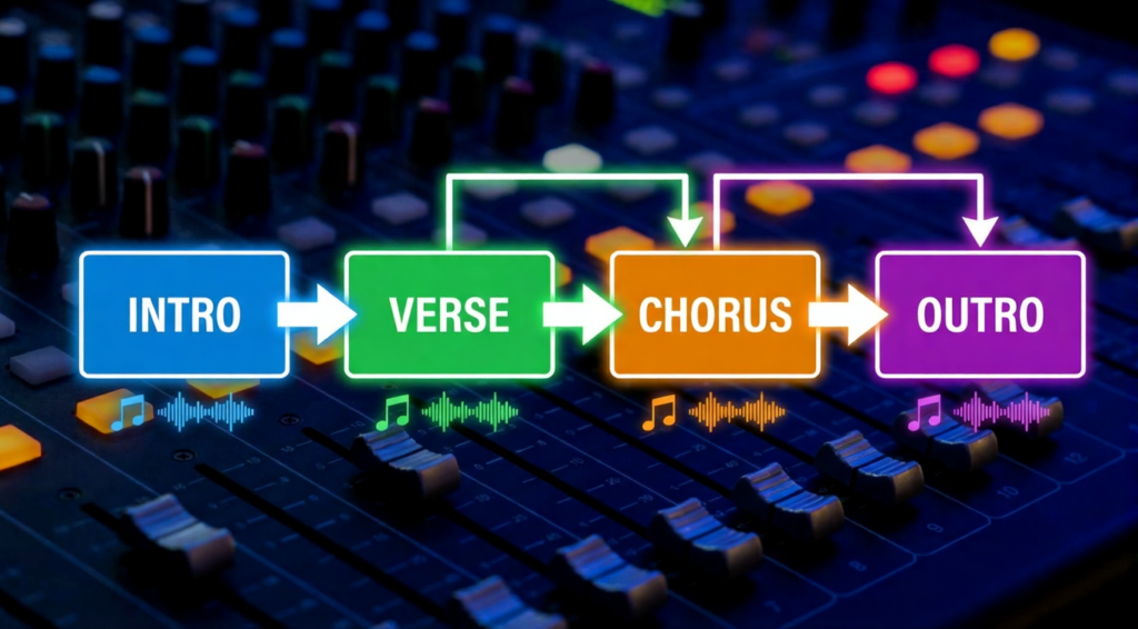 Intro → Verse → Chorus → Outro